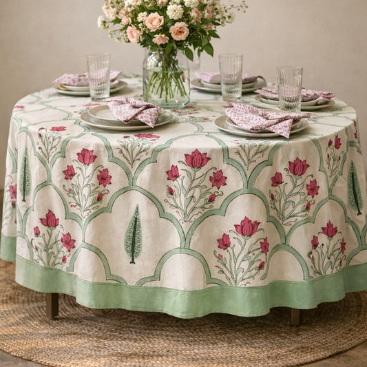 Circular Cotton Summer Spring Table Cover |