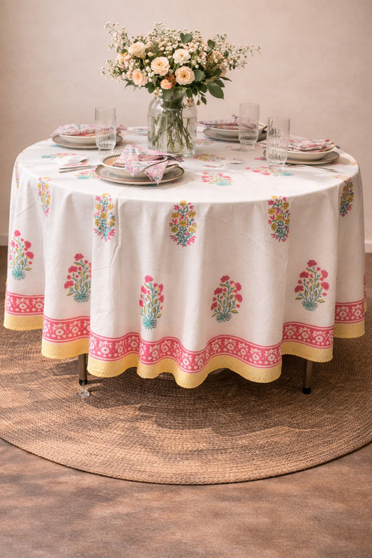 Circular Cotton Summer Spring Table Cover |