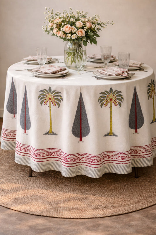 Circular Cotton Summer Spring Table Cover |