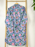 Night Shirt Luxury Soft Cotton Indian Hand Block Lavender Pink Floral Lounge Sleepwear Nightdress Girls Pyjama Party Bridesmaid Hens