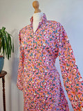 Soft Pure Cotton Luxury Indian Hand Block Cotton Night Shirt Rose Pink Blue Yellow Gardenia Nightwear Sleepwear Girls PJ Bridesmaid