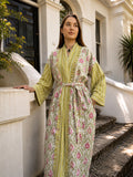 Pure Cotton Handprinted House Kimono| Contrast Stripe|