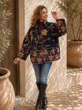 Corduroy  Suzani Hand-Embroiderd Bolero Jacket