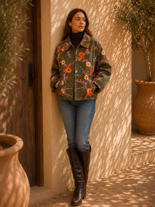 Suzani Hand Embroidered Unisex Bolero Short Jacket