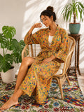 Pure Cotton Block printed Yellow Orange