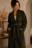 Luxury Velvet House Robe Unisex Long Kimono