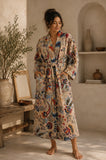Luxury Velvet House Robe Unisex Kimono Rich Beige Black Blue Orange Red