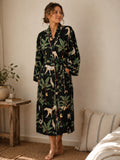 Pure Cotton Block printed green animal bird print