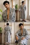 Men’s Cotton Handprinted House Robe Kimono