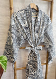Men’s Cotton Handprinted House Robe Kimono
