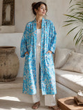 Pure Cotton Block-print House Robe Summer Kimono