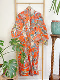 Pure Cotton Block printed Orange beautiful elegant, attractive print