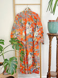 Pure Cotton Block printed Orange beautiful elegant, attractive print