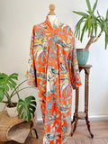 Pure Cotton Block printed Orange beautiful elegant, attractive print