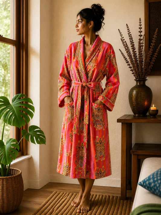 Luxury Velvet House Robe Unisex Long Kimono
