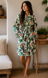 Luxury Velvet House Knee Short Robe Unisex Kimono Boho Jacket Spring Coat