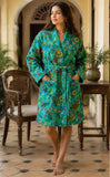 Luxury Velvet House Knee Short Robe Unisex Kimono Boho Jacket Spring Coat