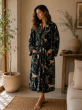 Luxury Velvet House Robe Unisex Long Kimono