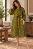Kantha Cotton Reversible Kimono Jacket Unisex Robe Handmade