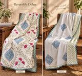Reversible Pure Cotton Dohar Bedspread King Size