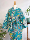 Pure Cotton Indian Block printed House Robe Summer Kimono |