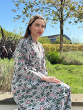 Pure Cotton Block printed Pastel White