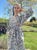 Pure Cotton Block printed Pastel White