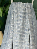 Diamond Weave Petal Kantha Stitch Bed Throw Dohar Hand-block Artisan Summer