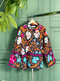 Suzani Hand Embroidered Short Jacket Matte Black
