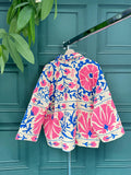Suzani Hand Embroidered Short Jacket Light Beige