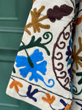 Suzani Hand Embroidered Short Jacket Ecru
