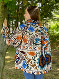 Suzani Hand Embroidered Short Jacket Ecru