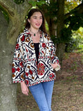 Suzani Hand Embroidered Short Jacket Dried Ink Blue