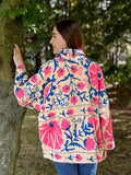 Suzani Hand Embroidered Short Jacket Light Beige