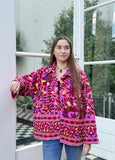 Exclusive Velvet Outdoor Jacket with Hand Embroidery. Baby Pink