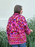 Exclusive Velvet Outdoor Jacket with Hand Embroidery. Baby Pink