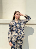 Luxury Hand Printed Indian Blockprint Pure High Quality Cotton With Elegant Navy double process