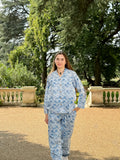 Luxury Hand Printed Indian Blockprint Pure High Quality Cotton With Blue print
