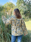 Pure Cotton Quilted (SElegant black brown Soft Yellow Hue