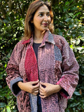 Luscious Luxurious Printed Velvet Jacket Regal Classic Pink Love