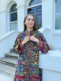 Exclusive Velvet Outdoor Jacket with Hand Embroidery. Maroon Green Voilet
