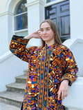 Exclusive Velvet Outdoor Jacket with Hand Embroidery. Tribal  Black