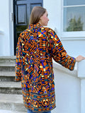 Exclusive Velvet Outdoor Jacket with Hand Embroidery. Tribal  Black