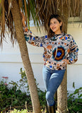 Suzani Hand Embroidered Short Bomber Jacket Ecru