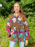 Suzani Hand Embroidered Short Jacket Matte Black