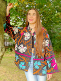 Suzani Hand Embroidered Short Jacket Matte Black