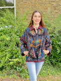 Suzani Hand Embroidered Short Jacket Quirky Black Muted Hues