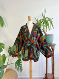 Suzani Hand Embroidered Short Jacket | Autumn Boho Uzbek Kashmir Crewel | Christmas Special Gift | Classic Matt Black Mustard Blue Red