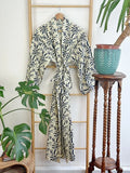 Pure Cotton Block printed Beige Neutral Oriental floral print