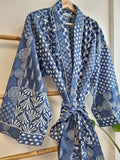 Pure Cotton Block printed Indigo White Blue Patchwork